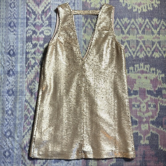 Anthropologie V-Neck Sequin Dress Tunic - Picture 9 of 9